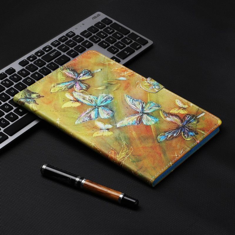 Flip Cover Læder for iPad Pro 10.5" Malede Sommerfugle