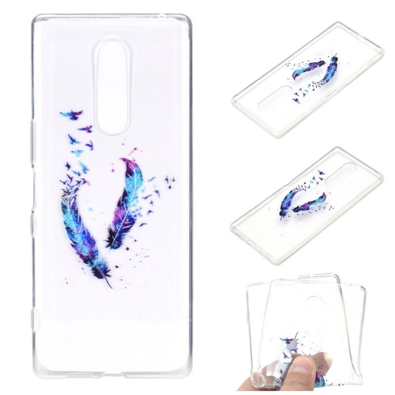 Cover OnePlus 7 Pro Mobilcover Gennemsigtig Fjer