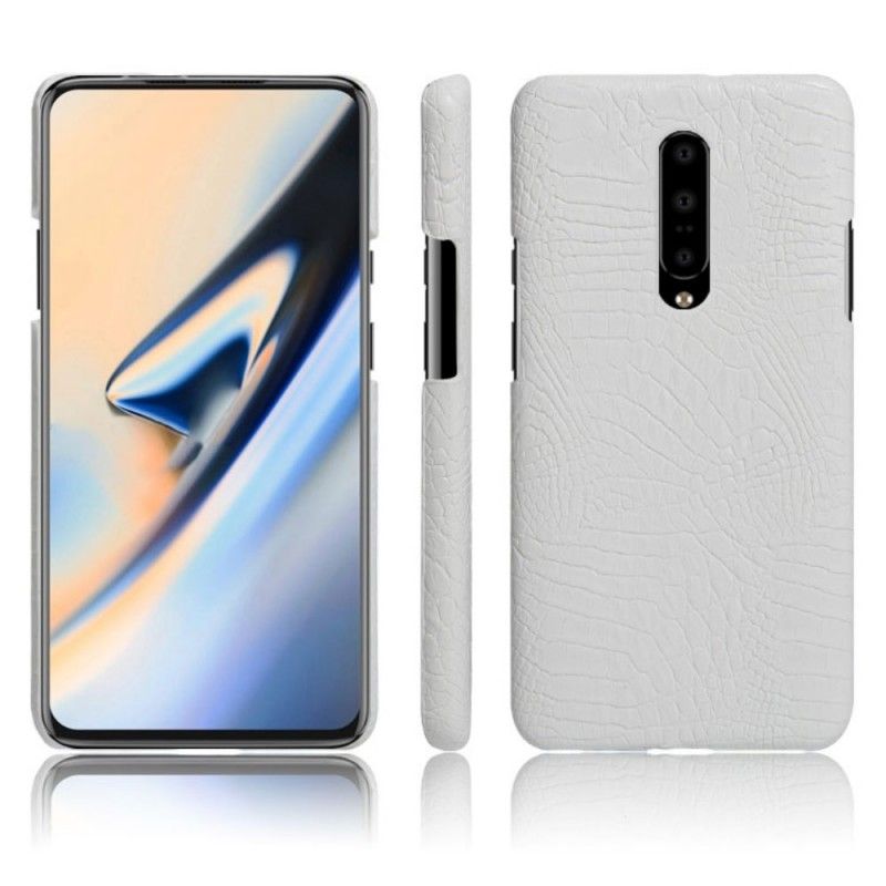 Cover OnePlus 7 Pro Sort Krokodillehudeffekt