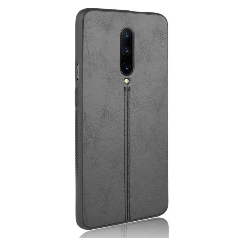 Cover OnePlus 7 Pro Sort Syet Lædereffekt Beskyttelse