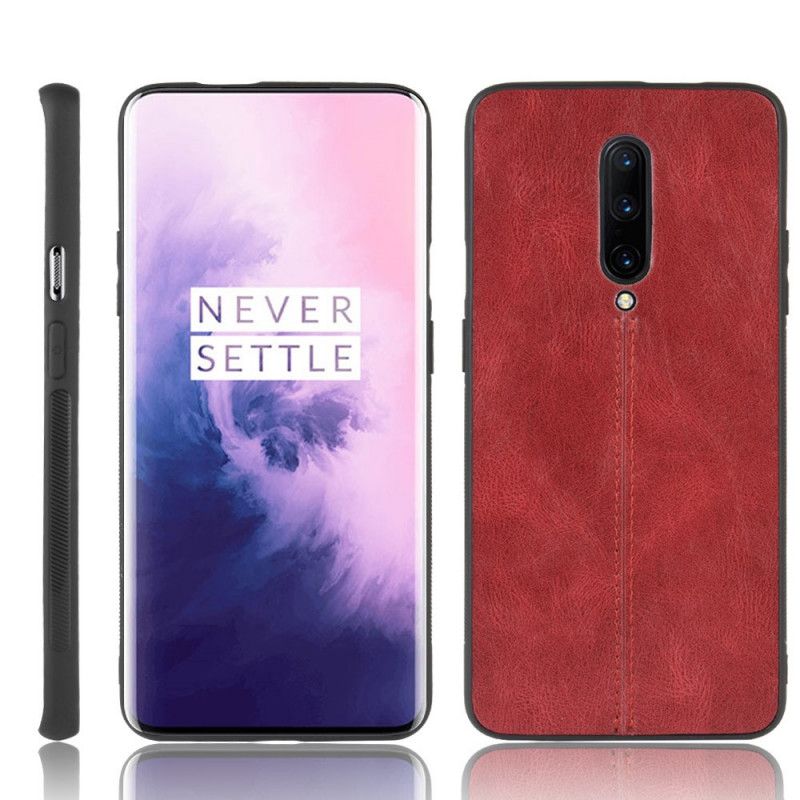 Cover OnePlus 7 Pro Sort Syet Lædereffekt Beskyttelse