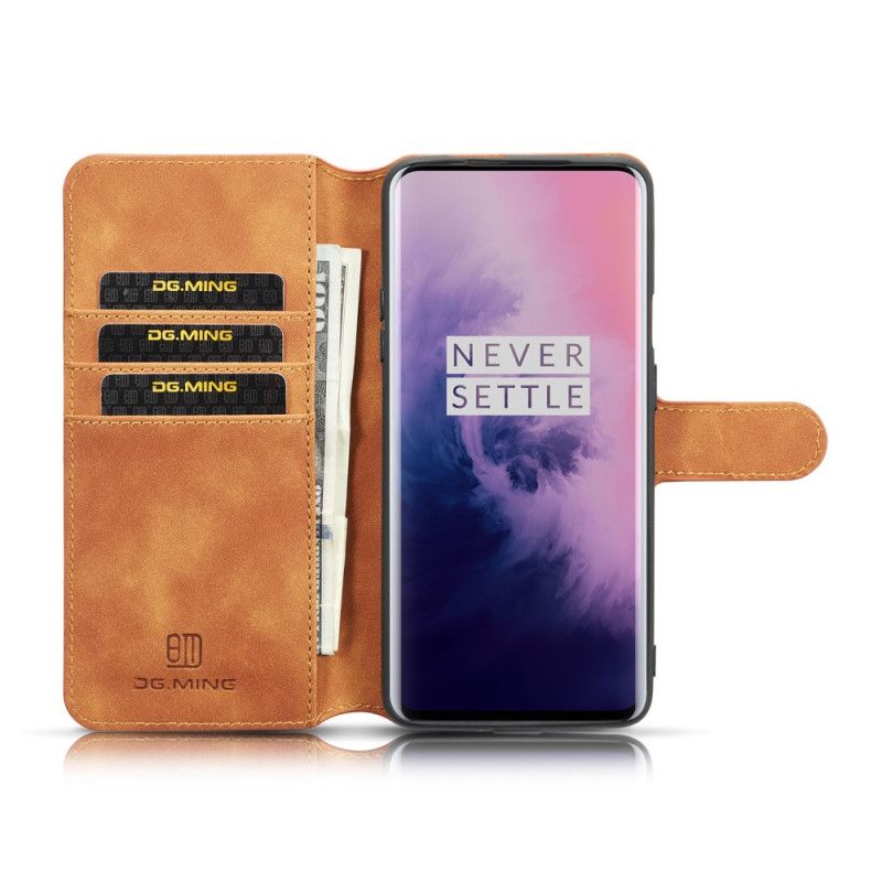 Flip Cover Læder OnePlus 7 Pro Sort Retro Dg.Ming