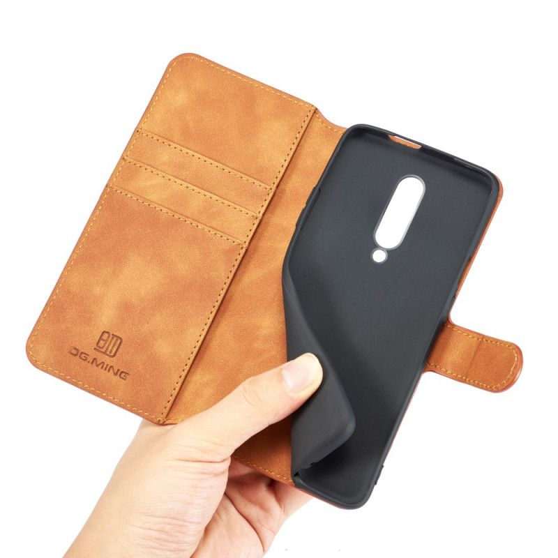 Flip Cover Læder OnePlus 7 Pro Sort Retro Dg.Ming