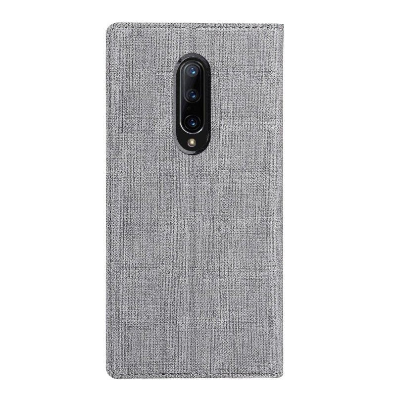 Læder Cover OnePlus 7 Pro Sort Struktureret