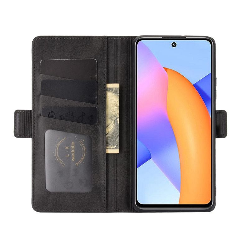 Flip Cover Honor 10X Lite Sort Dobbelt Flap