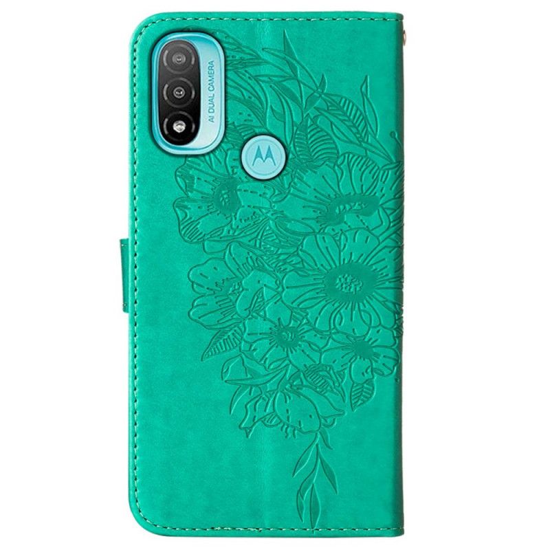 Flip Cover Moto E20 / E30 / E40 Butterfly Design