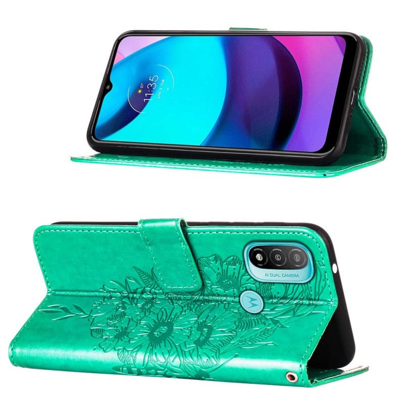 Flip Cover Moto E20 / E30 / E40 Butterfly Design