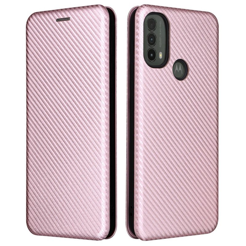 Flip Cover Moto E20 / E30 / E40 Kulfiber