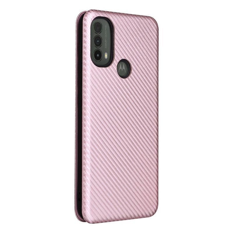 Flip Cover Moto E20 / E30 / E40 Kulfiber