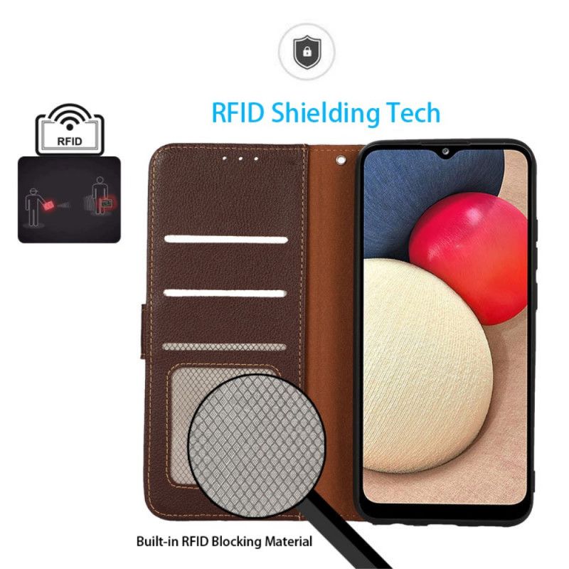 Flip Cover Moto E20 / E30 / E40 Lychee Style Rfid Khazneh