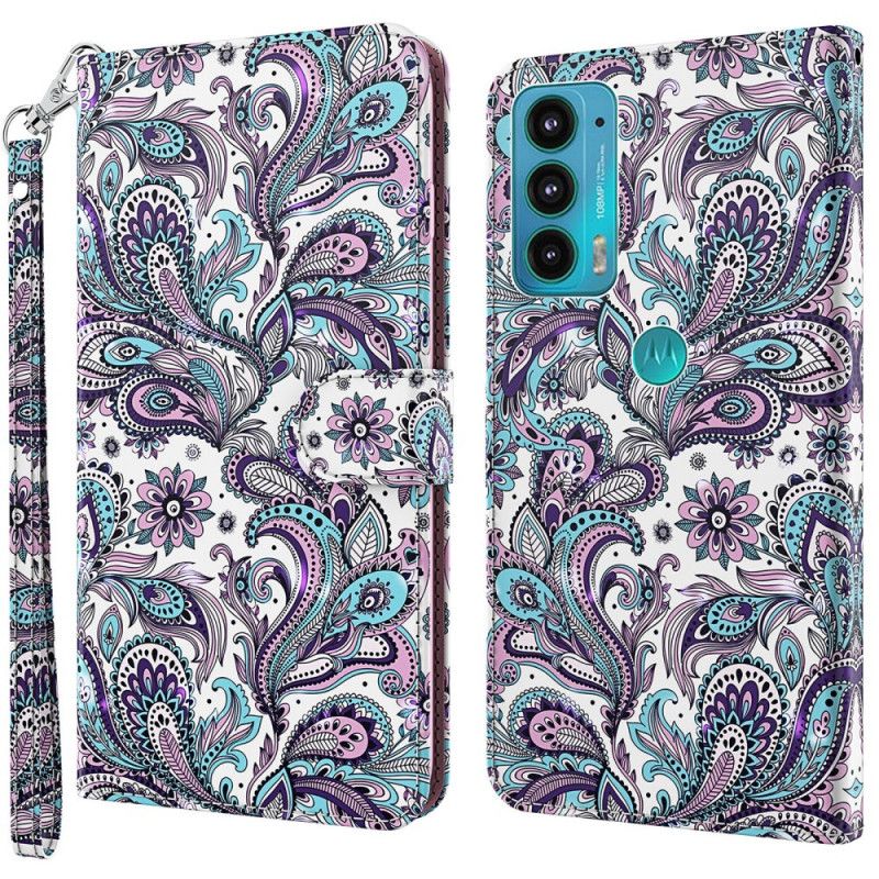 Flip Cover Moto E20 / E30 / E40 Paisley-mønster