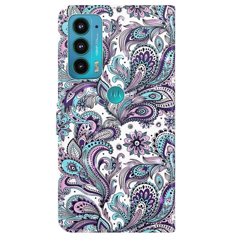 Flip Cover Moto E20 / E30 / E40 Paisley-mønster