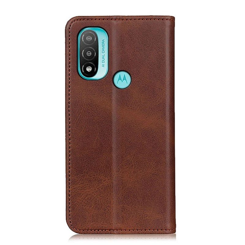 Flip Cover Moto E20 / E30 / E40 Split Læder Elegance