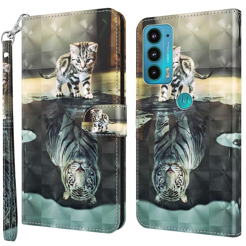 Flip Cover Til Moto E20 / E30 / E40 Ernest The Tiger