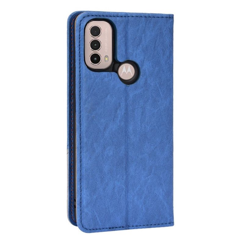 Flip Cover Til Moto E20 / E30 / E40 Kunstlæder Bicolor Oblique