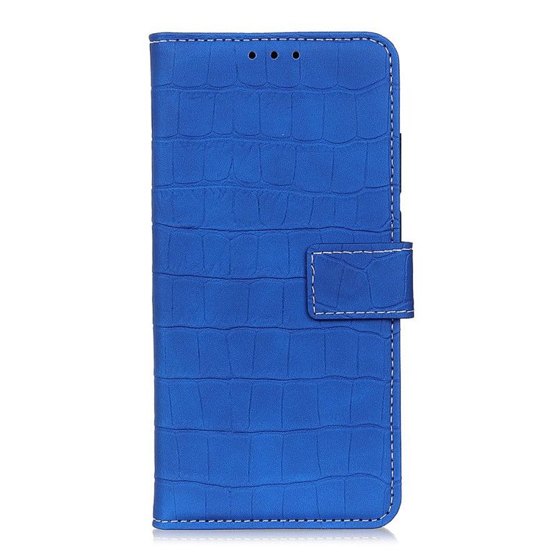 Læder Cover Moto E20 / E30 / E40 Telefon Etui Crocodile Power