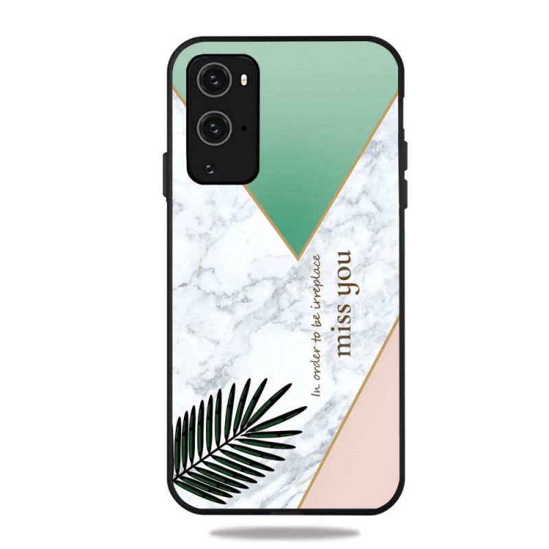 Cover for OnePlus 9 Pro Hvid Stiliseret Marmor