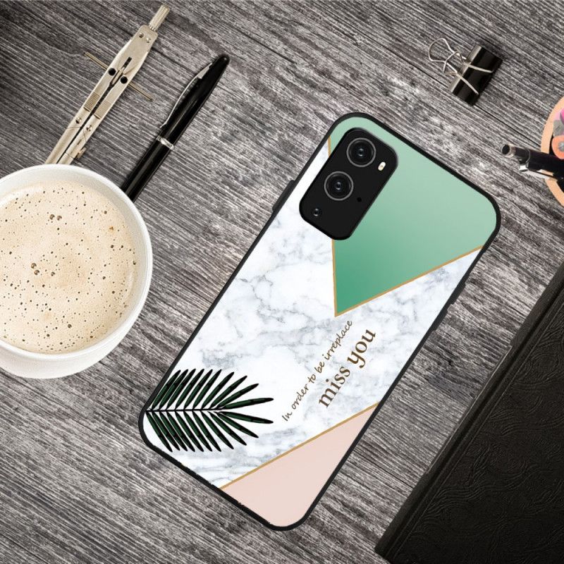 Cover for OnePlus 9 Pro Hvid Stiliseret Marmor