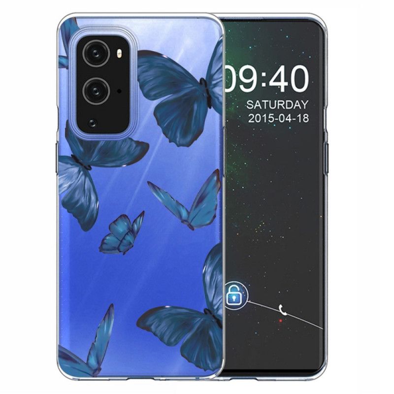 Cover for OnePlus 9 Pro Lyserød Vilde Sommerfugle