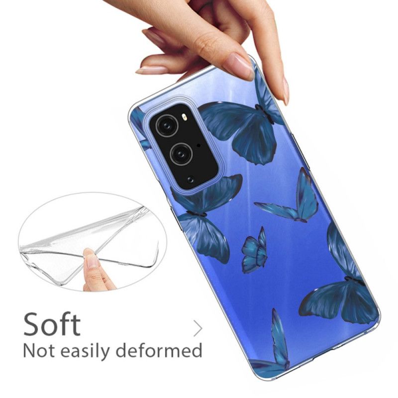 Cover for OnePlus 9 Pro Lyserød Vilde Sommerfugle