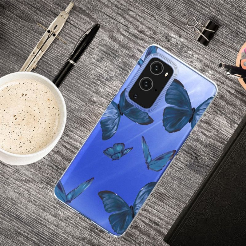 Cover for OnePlus 9 Pro Lyserød Vilde Sommerfugle