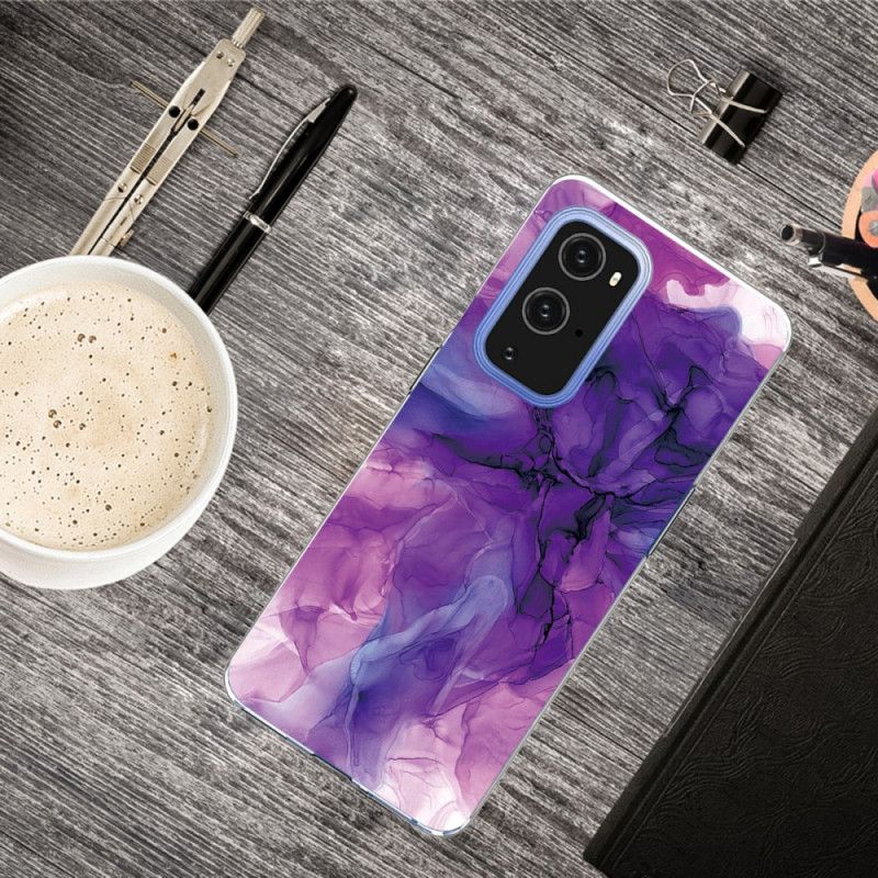 Cover OnePlus 9 Pro Grå Farvet Marmor Beskyttelse