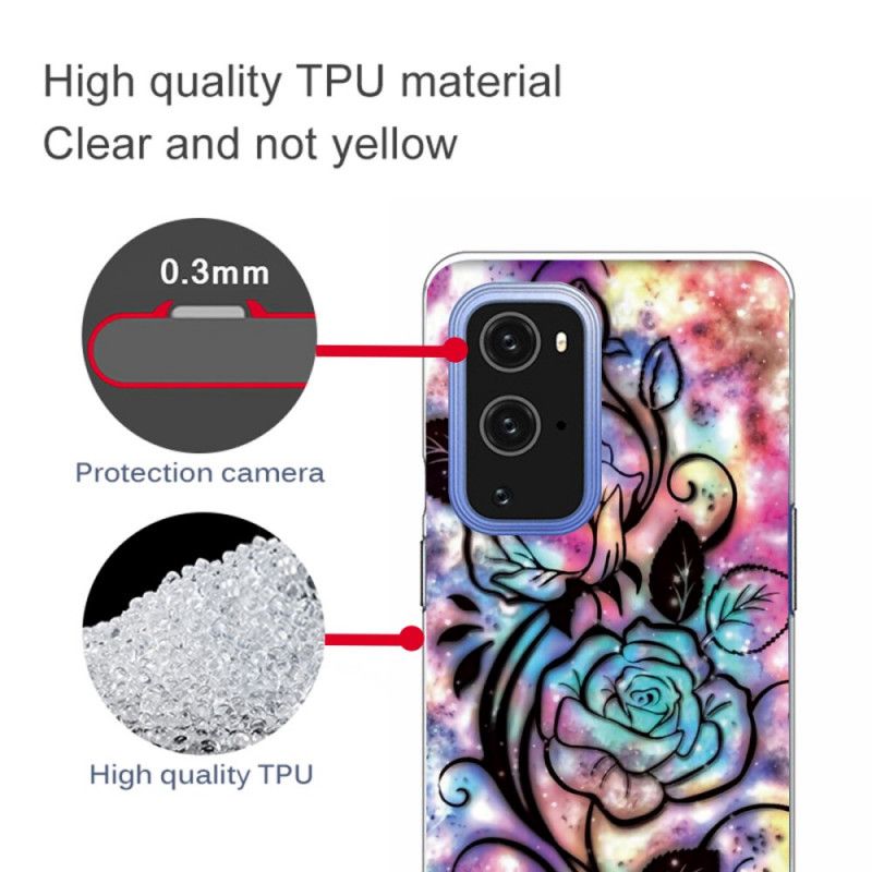 Cover OnePlus 9 Pro Grafisk Blomst