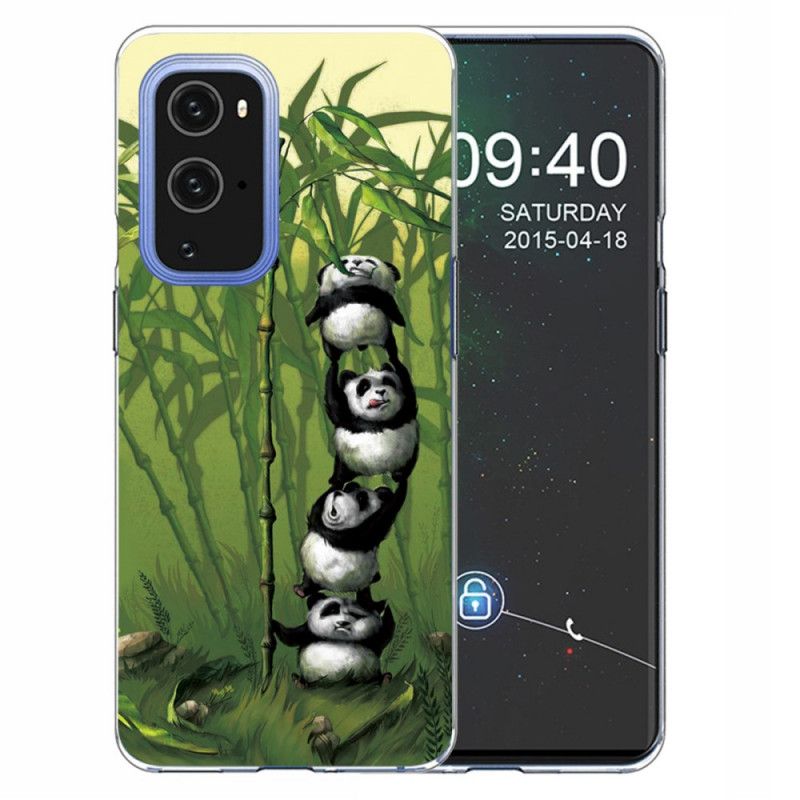 Cover OnePlus 9 Pro Grøn Bunke Af Pandaer