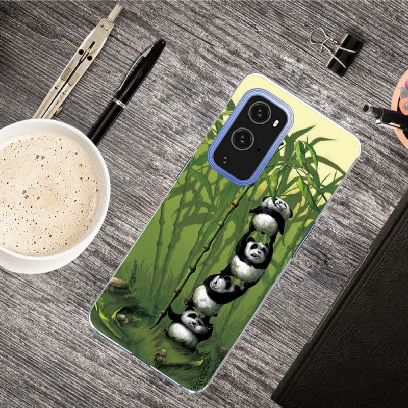 Cover OnePlus 9 Pro Grøn Bunke Af Pandaer