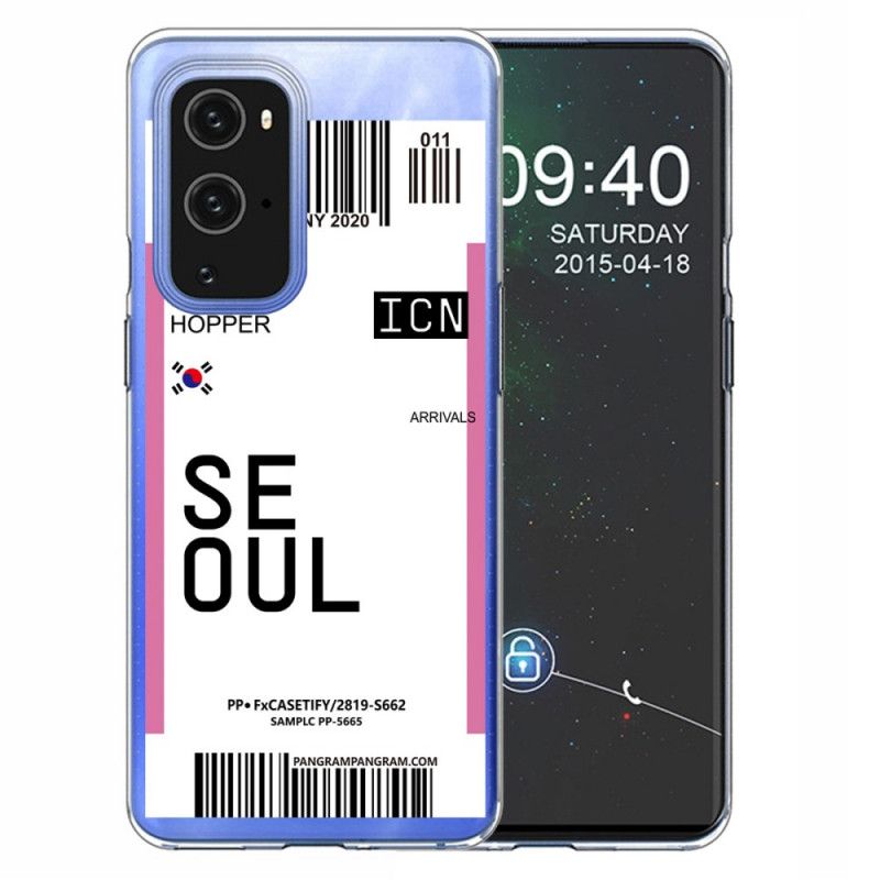 Cover OnePlus 9 Pro Magenta Boardingkort Til Seoul