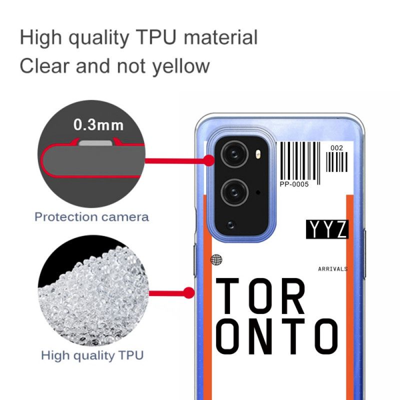 Cover OnePlus 9 Pro Mobilcover Boardingkort Til Toronto