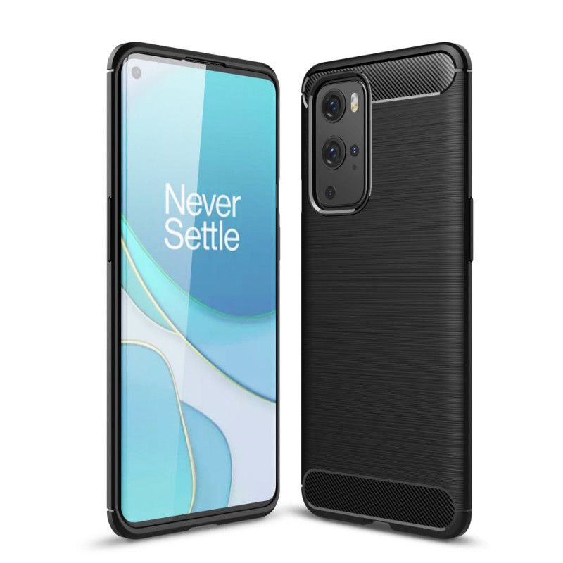 Cover OnePlus 9 Pro Sort Børstet Kulfiber