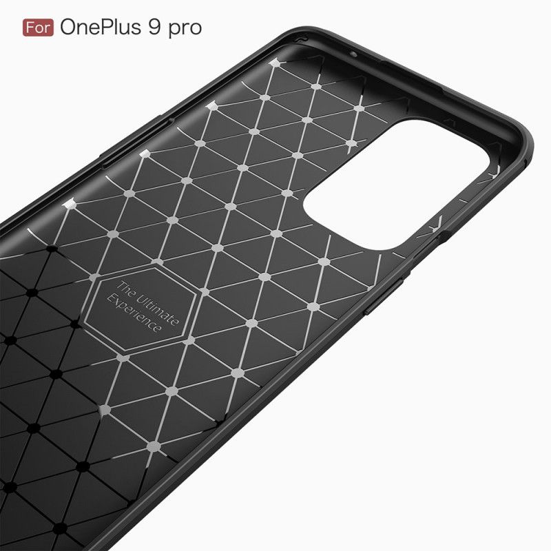 Cover OnePlus 9 Pro Sort Børstet Kulfiber