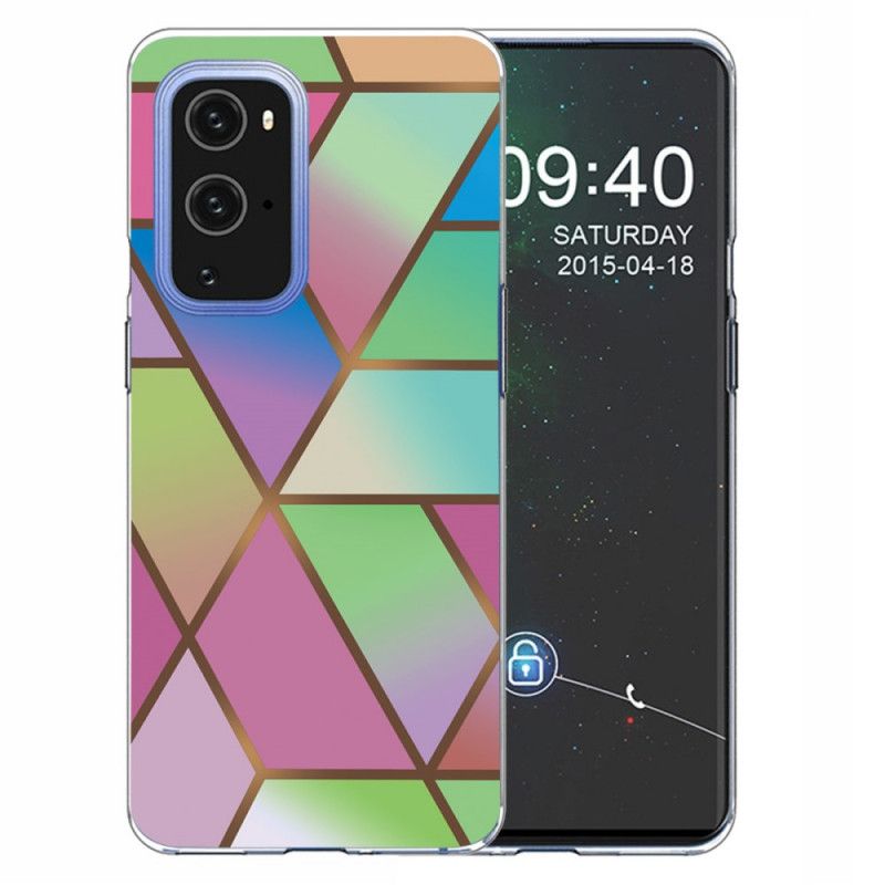 Cover OnePlus 9 Pro Sort Mobilcover Geometrisk Marmor