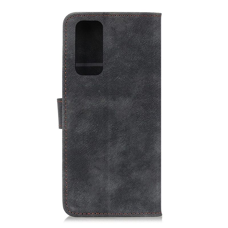 Flip Cover OnePlus 9 Pro Sort Vintage Nitte Læder Stil