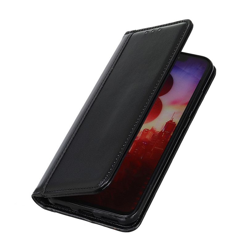 Læder Cover OnePlus 9 Pro Sort Delt Læder Beskyttelse