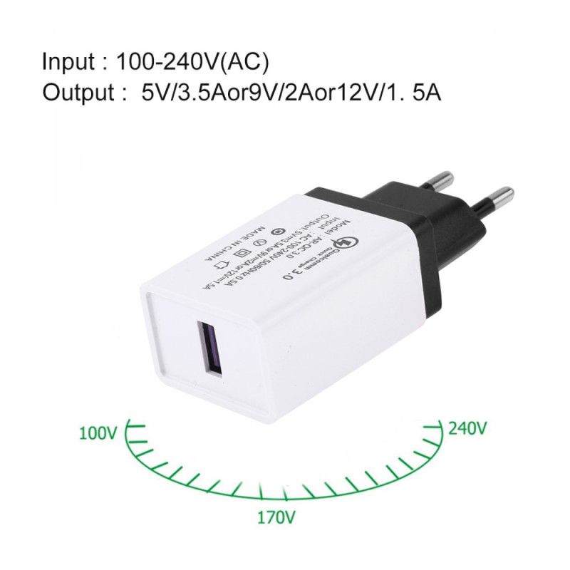 Usb-Vægadapter Adapter Eu-Stik