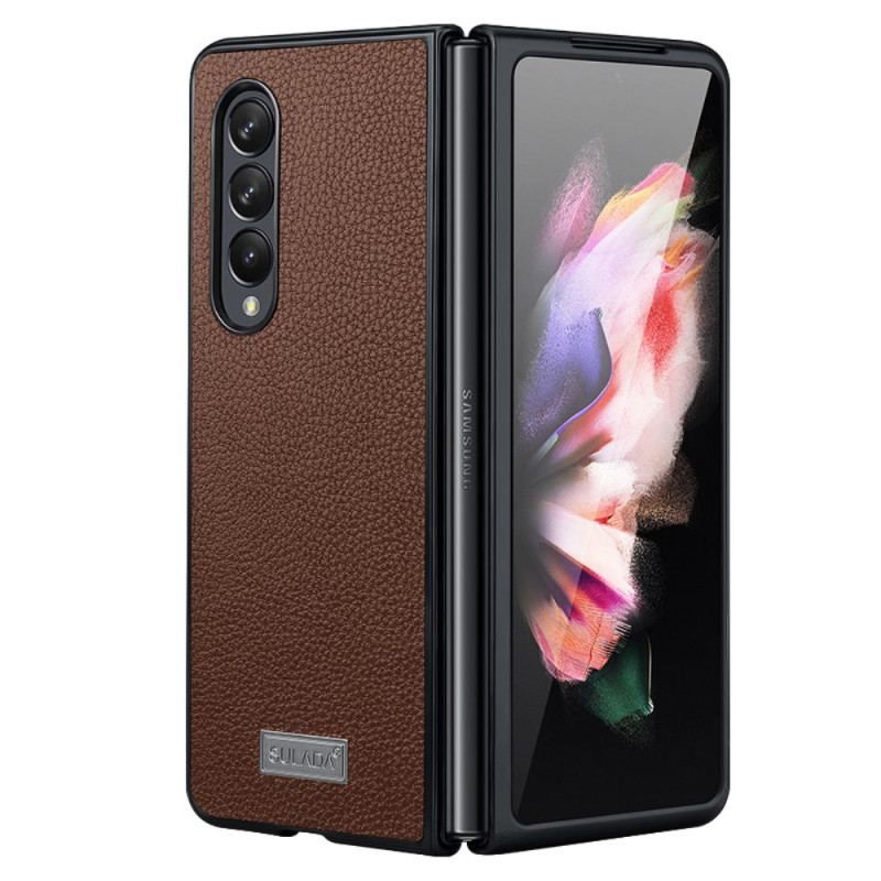 Cover Samsung Galaxy Z Fold 4 Sulada Litchi Imiteret Læder