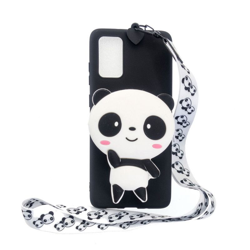 Cover for Samsung Galaxy A41 3D Panda Med Karabinhagerem