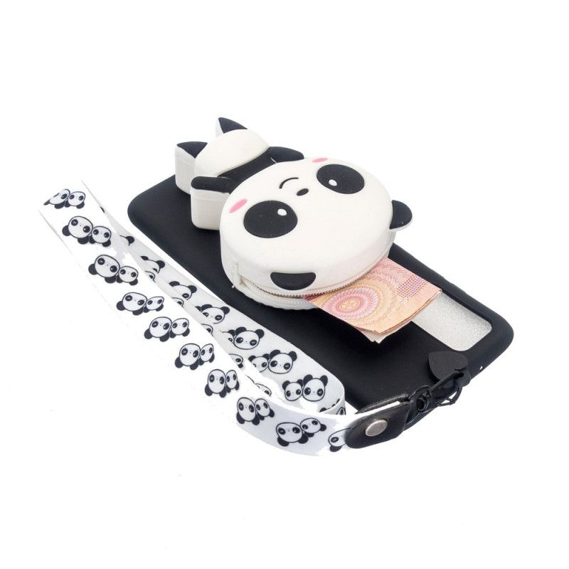 Cover for Samsung Galaxy A41 3D Panda Med Karabinhagerem