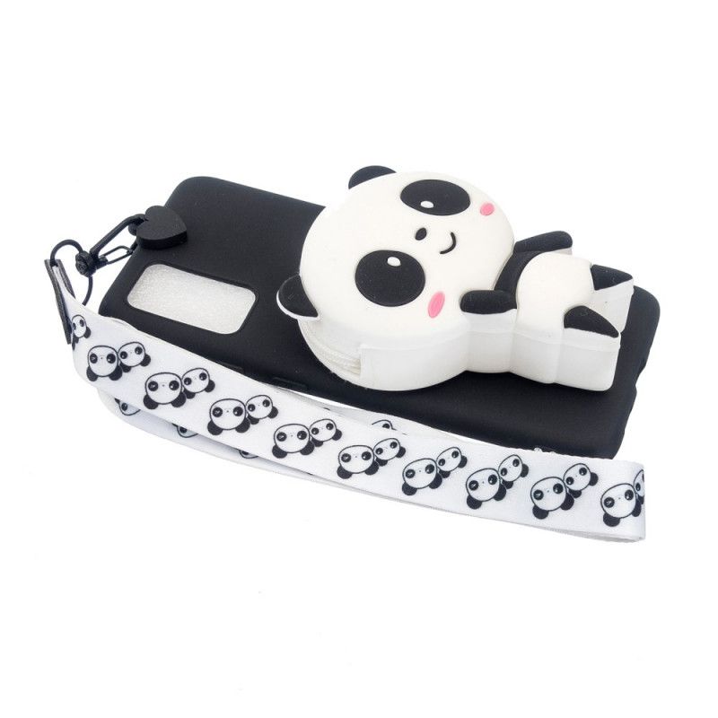 Cover for Samsung Galaxy A41 3D Panda Med Karabinhagerem