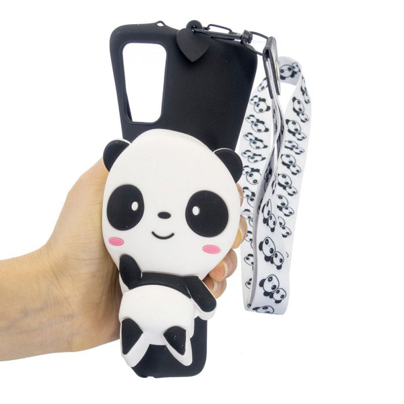 Cover for Samsung Galaxy A41 3D Panda Med Karabinhagerem