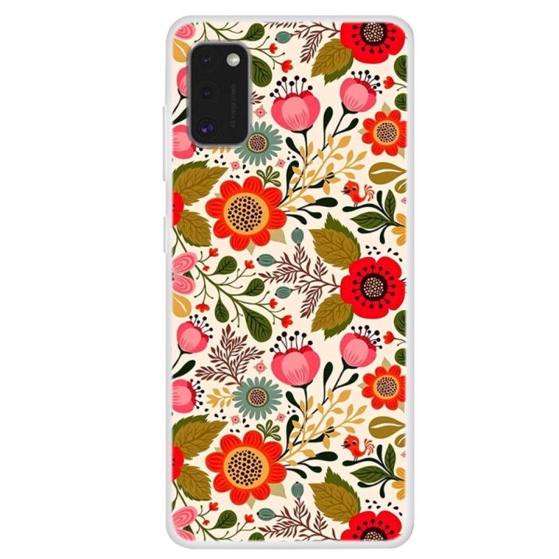 Cover for Samsung Galaxy A41 Blomstertæppe