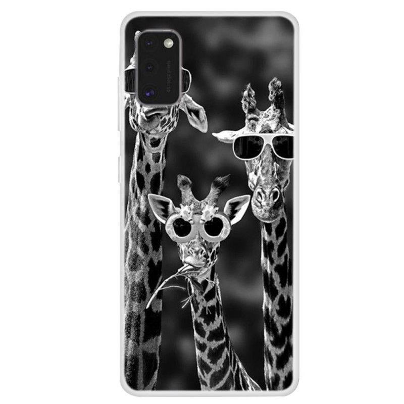 Cover for Samsung Galaxy A41 Giraffer Med Briller