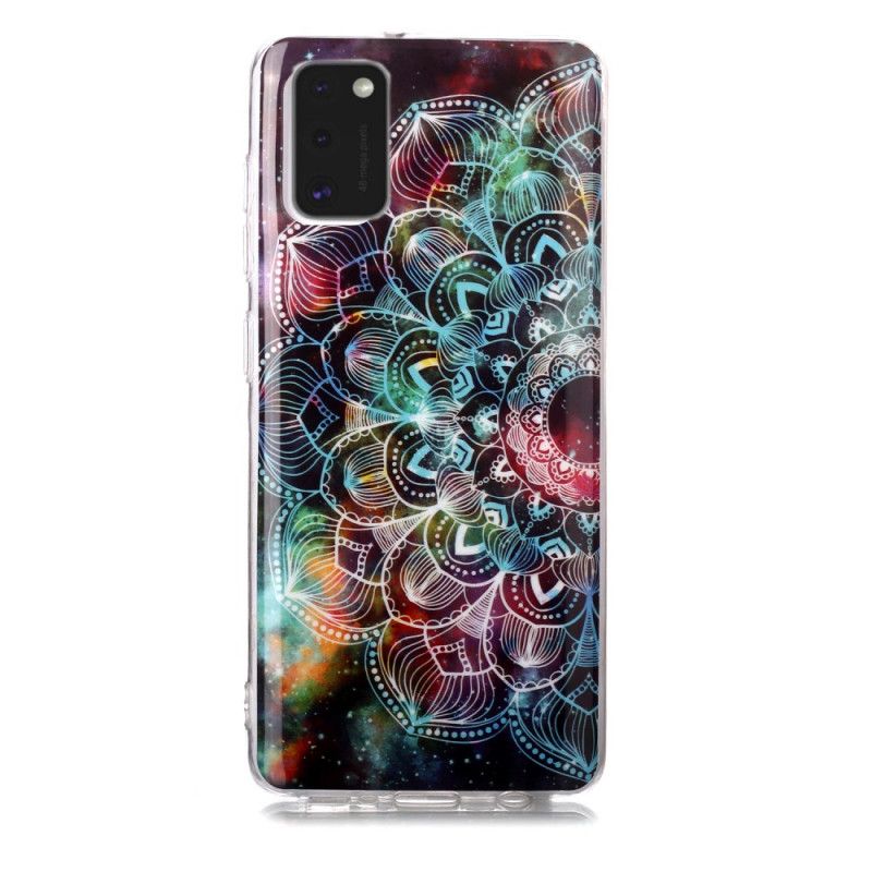 Cover for Samsung Galaxy A41 Sort Fluorescerende Blomsterserie