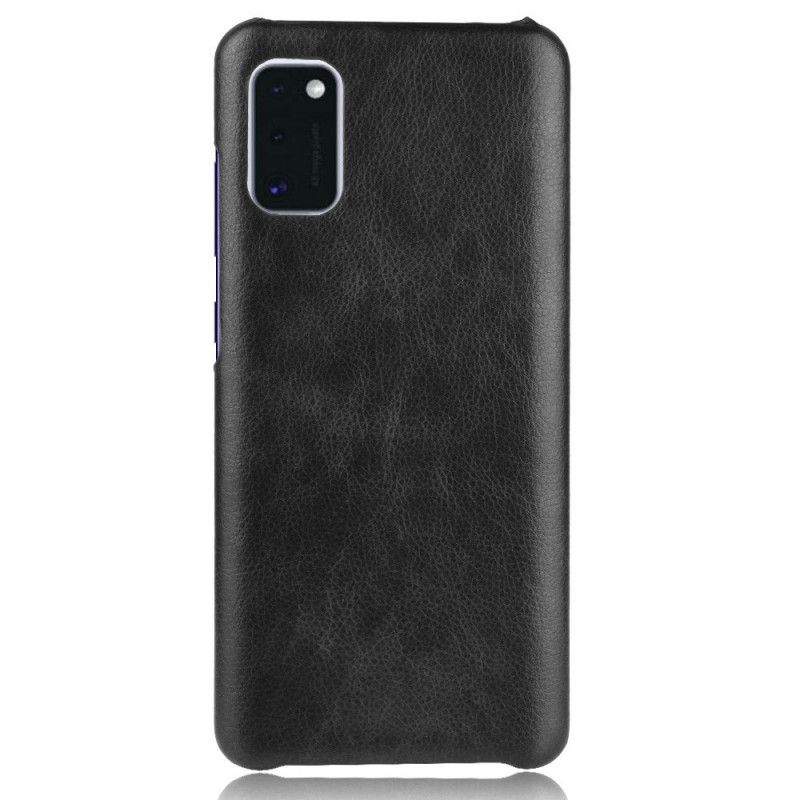 Cover for Samsung Galaxy A41 Sort Ydeevne Lychee Læder Effekt