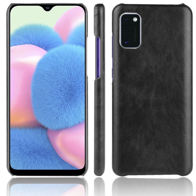 Cover for Samsung Galaxy A41 Sort Ydeevne Lychee Læder Effekt