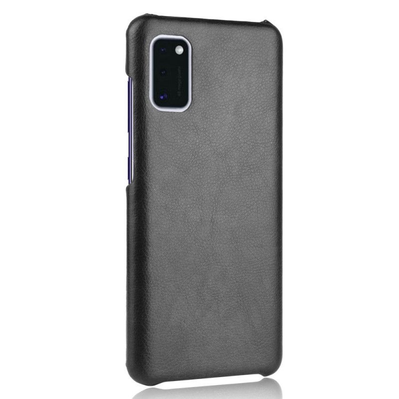 Cover for Samsung Galaxy A41 Sort Ydeevne Lychee Læder Effekt