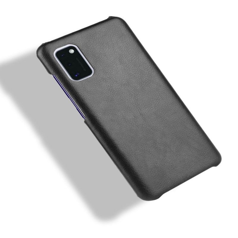 Cover for Samsung Galaxy A41 Sort Ydeevne Lychee Læder Effekt