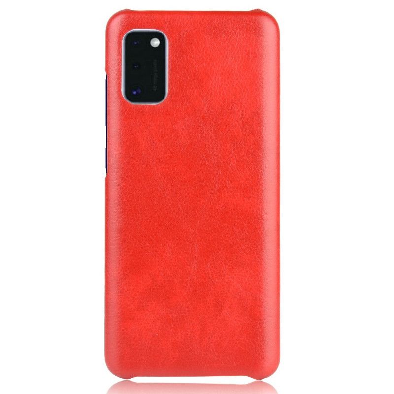 Cover for Samsung Galaxy A41 Sort Ydeevne Lychee Læder Effekt